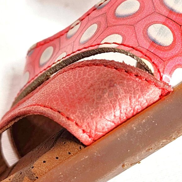 Art Company coral polka dot block heel sandals - Picture 6 of 13